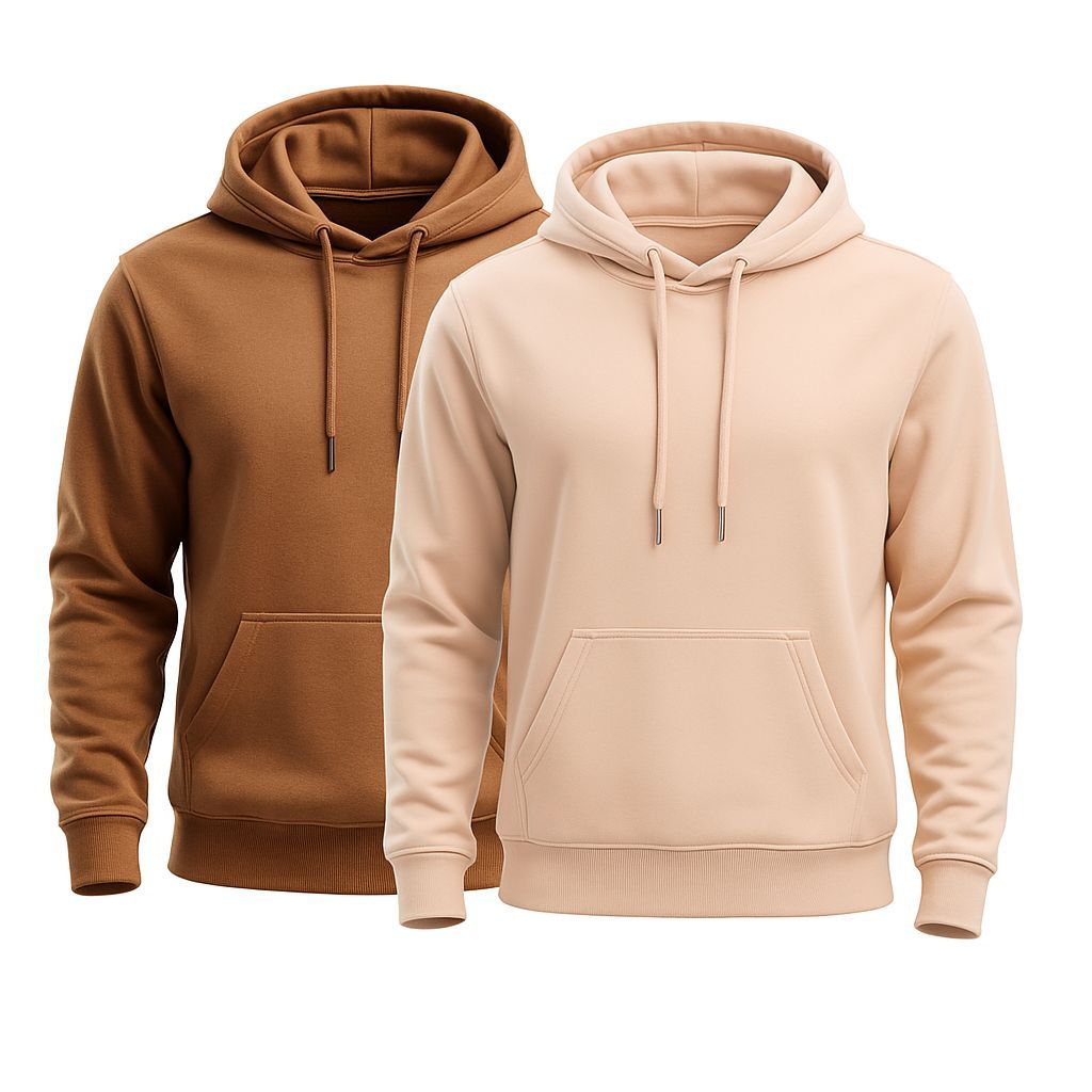 Kit 2 Moletons Canguru Unissex Algodão Liso com Capuz - Promoção Frete Grátis em Oferta na Shopee