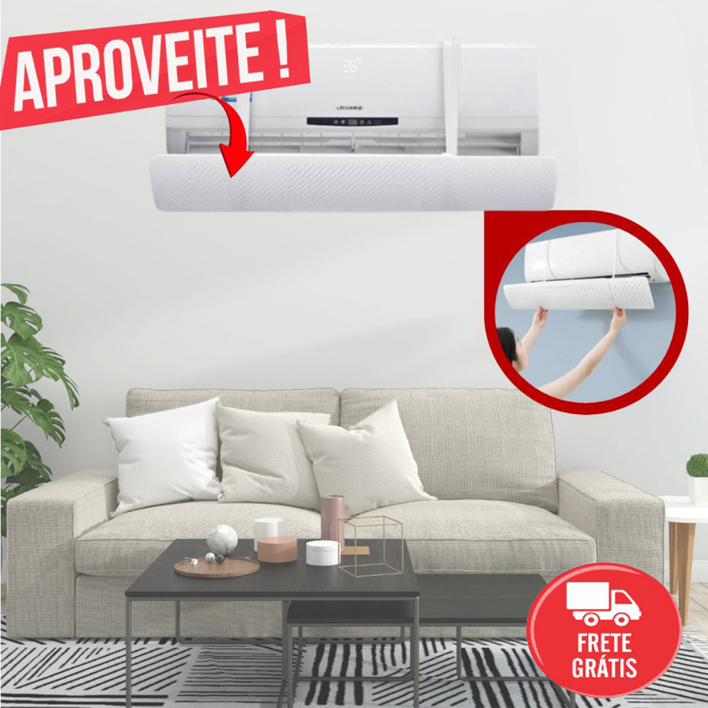Defletor Direcionador Ar Condicionado Split Universal Ajustável 92cm