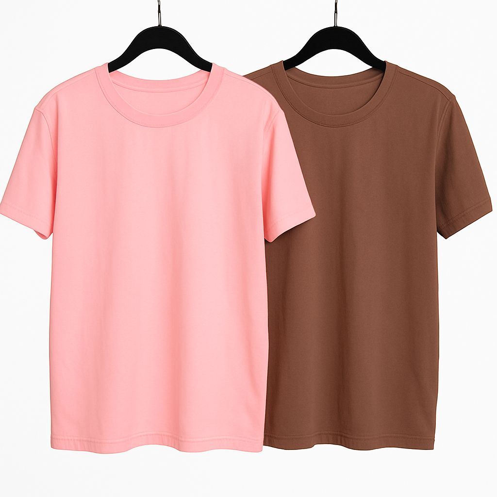 Kit 2 Camisetas Femininas 100% Algodão Lisa Oversized | Gola Redonda – Básica em Promoção com Frete Grátis em Oferta na Shopee