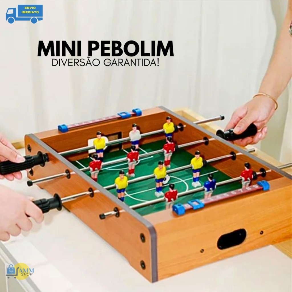 Futebol De Mesa  Brinquedo Pebolim Infantil  Jogo De Futebol Acompanha Bolas Material Reforçado