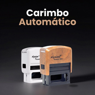 Carimbo Automático Nykon 38x14 em Oferta na Shopee