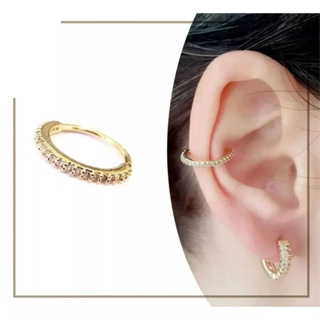 Piercing Feminino Argola Cravejada Dourado Ouro Para Nariz Tragus Cartilagem Modelo Brilhante em Oferta na Shopee