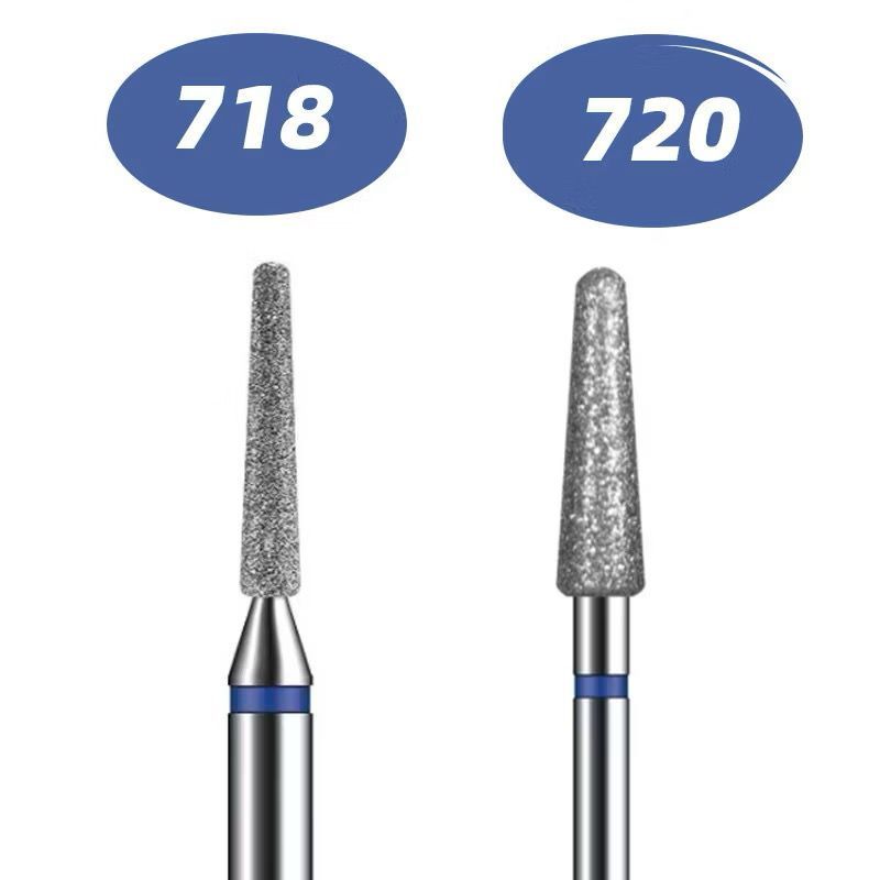 Kit 2 OU 1 Broca Ponta Diamantada n°718/720/Esférica 4mm e Tungstênio para cutilagem Russa
