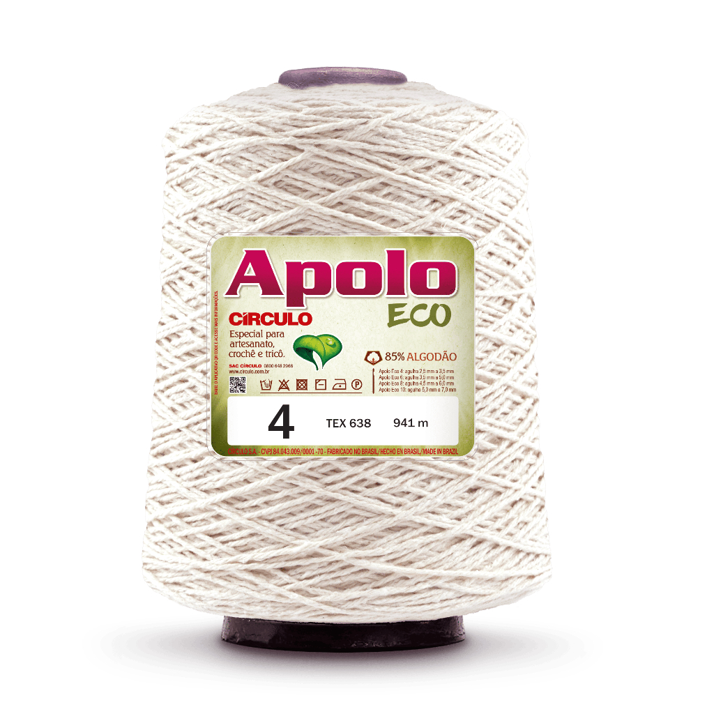 Barbante Apolo FIO 4 Círculo 600 Gramas Número 4 em Oferta na Shopee