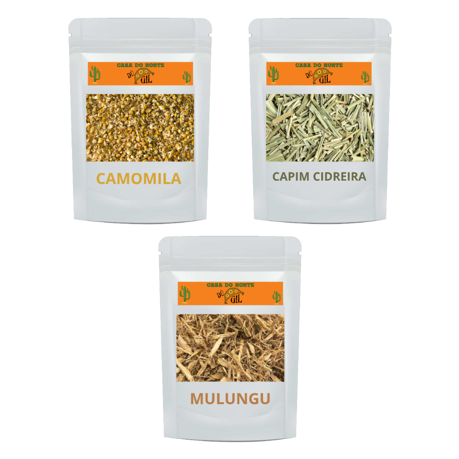 Kit Durma Bem - Camomila, Capim Cidreira e Mulungu
