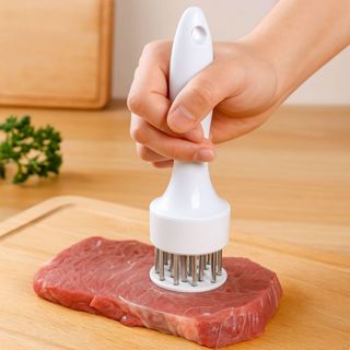 Kit 02 Amaciador de Carne Manual Aço Inox Furador Batedor de Bife Macio Cozinha Doméstica Cor Sortida Resistente Prático em Oferta na Shopee