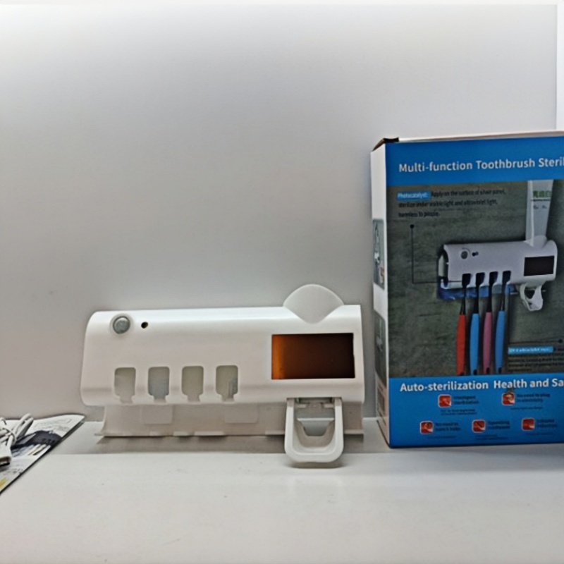 Aplicador Pasta De Dente Dispenser Porta Escovas Com E Sem Esterilizador Uv Promoção