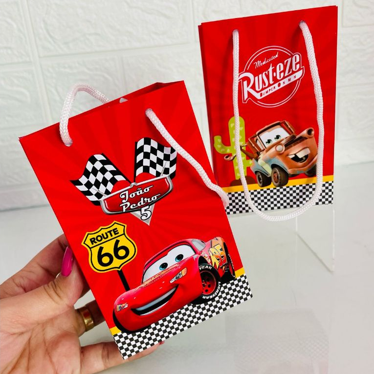 Sacolinha personalizada mcqueen, Sacolinha personalizada carros, lembrancinha mcqueen, bolsinha mcqueen , PEGUE E MONTE