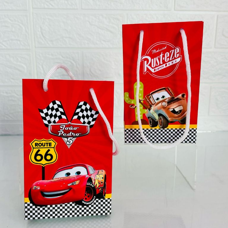 Sacolinha personalizada mcqueen, Sacolinha personalizada carros, lembrancinha mcqueen, bolsinha mcqueen , PEGUE E MONTE