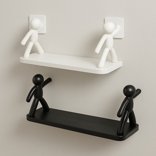 Prateleira 1/2 Estante Bonequinho Buddy plástico com suporte decorativa banheiro cozinha …