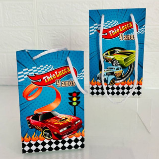 Sacolinha personalizada hotwheels, lembrancinha hotwheels, bolsinha hotwheels, PEGUE E MONTE