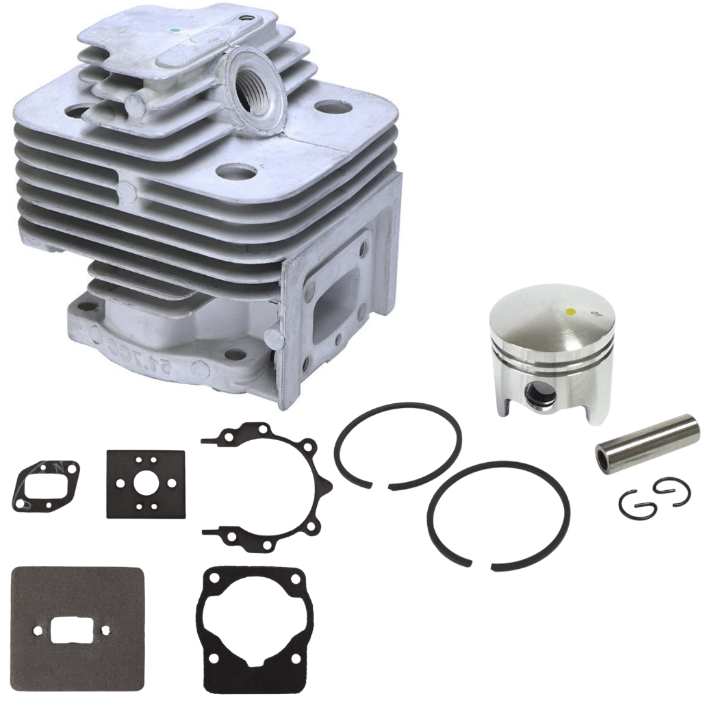 Kit Cilindro Completo Juntas Roçadeira 52CC P/ Toyama Vulcan Garthen Tekna Nakashi Terra Branco
