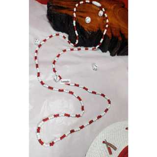 Guia Malandro Zé Pelintra Malandragem Navalha Maria Miguel Fio de Conta Miçangas Vermelho Branco Umbanda Candomblé em Oferta na Shopee