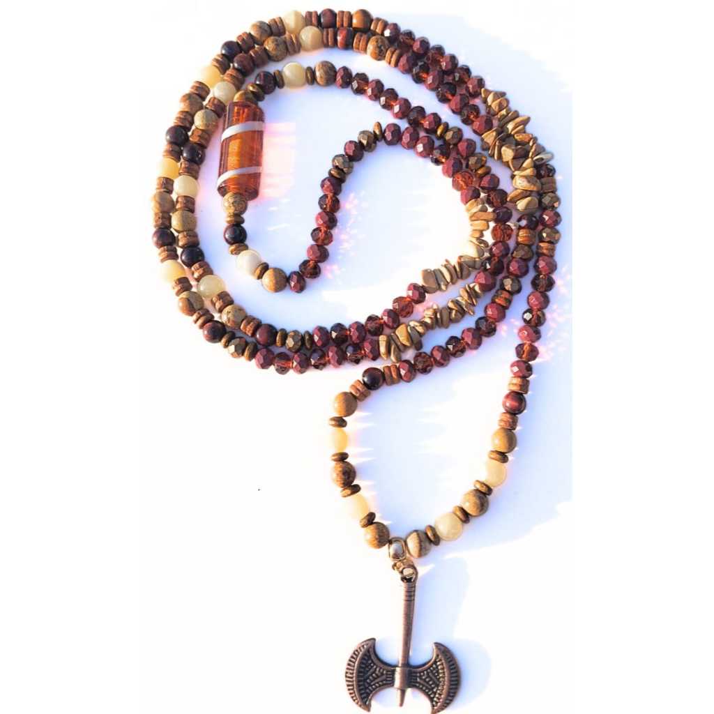 Guia Xangô / Fio de contas Xangô com pedras naturais