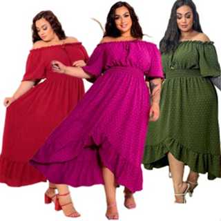 Vestido Feminino Moda Evangélica Plus Size Elegante Casual Tendencia Verão 48 Ate 56 Duna G1 G2 G3 em Oferta na Shopee