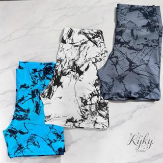 Kit 3 Short Marmorizado Roupa Academia Fitness Cintura Alta Feminino Tie Dye Zero Transparencia Berm em Oferta na Shopee