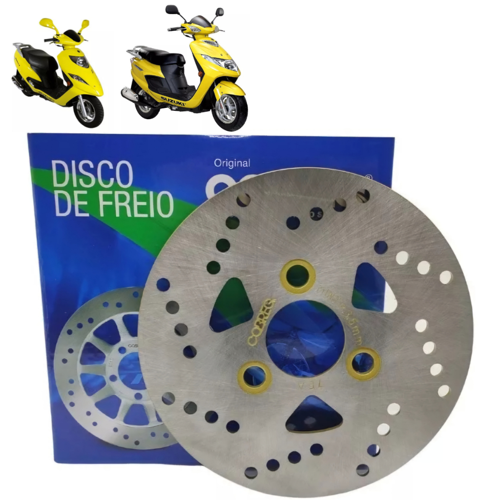 Disco Freio Dianteiro Suzuki BURGMAN 125i INJETADA 2011 2012 2013 2014 2015 2016 2017 a 2020 Cobreq