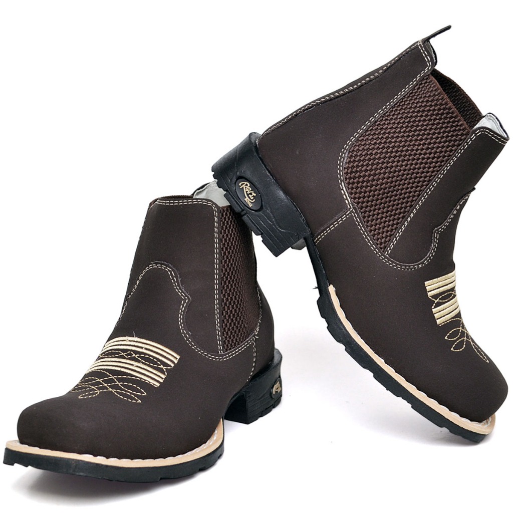 Botina Infantil Cano Curto Peão Couro Legítimo Country Texana Bota RHL