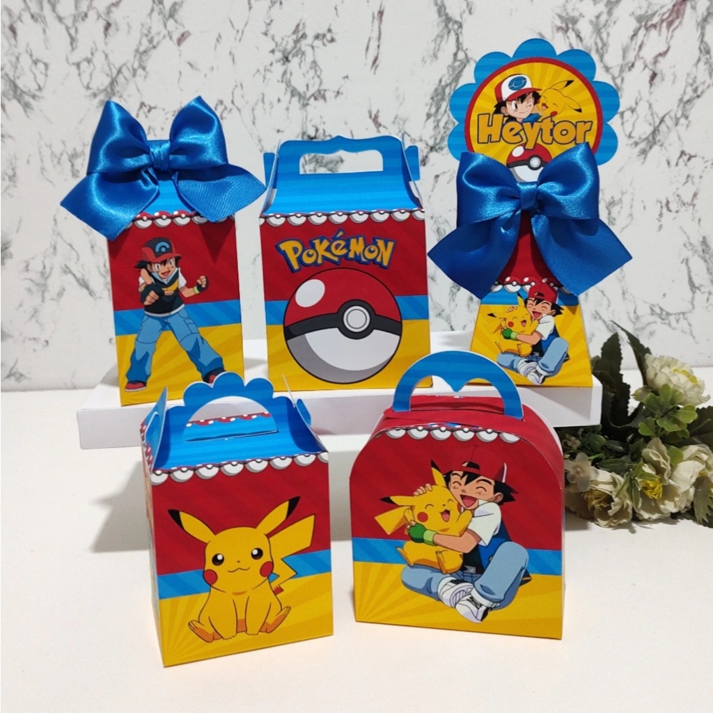 Kit Personalizados Pokémon Pikachu Pegue e Monte | Lembrancinhas Festa Infantil | Vários Temas