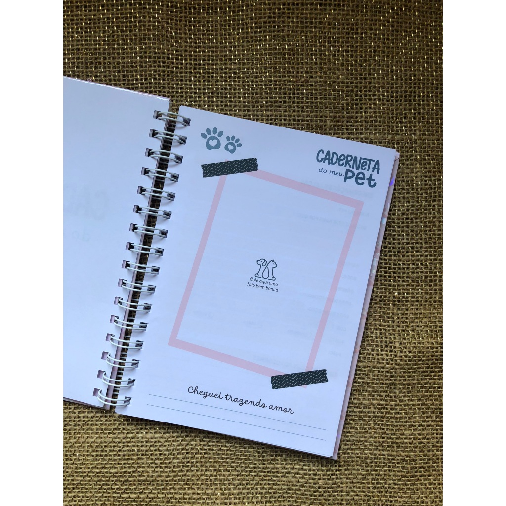 Caderneta de Vacina para Pet Personalizada A5 - Caderneta de Saude para Cachorro ou Gato