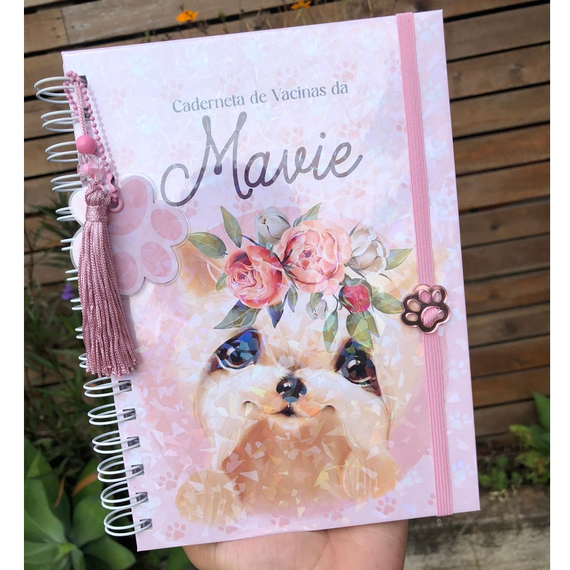 Caderneta de Vacina para Pet Personalizada A5 - Caderneta de Saude para Cachorro ou Gato
