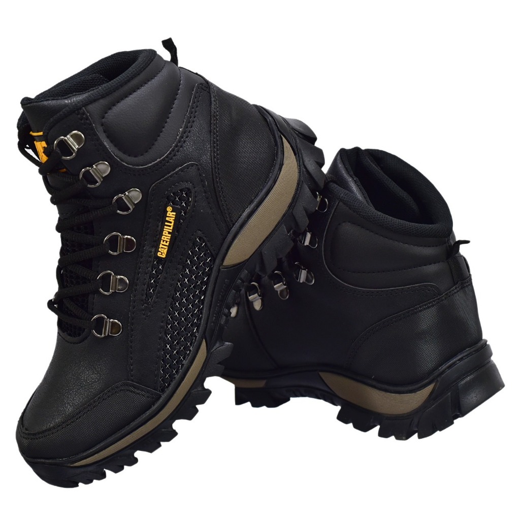 Bota masculina cat agro city botina de segurança masculina bota conturno adventure trilha masculino