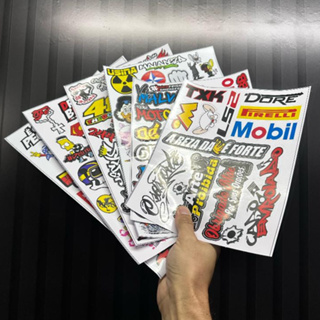 KIT 110 ADESIVOS GRANDES VINIL VARIADOS CARRO  MOTO  CAMINHÃO  BIKE- STICKERS  DIVERSOS 6 CARTELAS em Oferta na Shopee