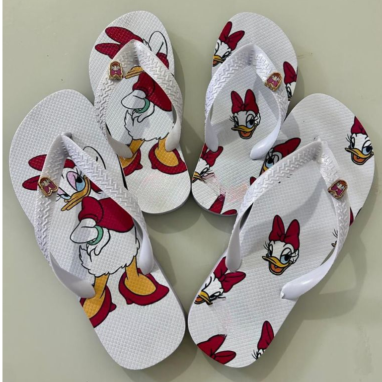 Mãe e Filha Chinelo Branco  Lançamento Slim Várias Estampas Envio Imediato