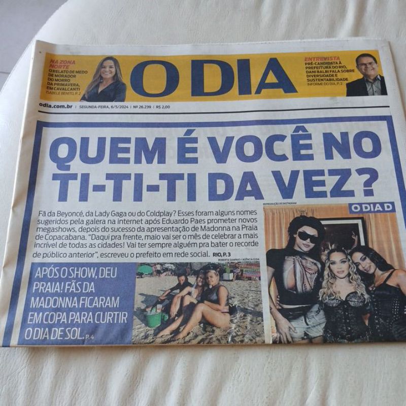 jornal o dia madonna pabllo vittar anitta angélica Karen hills