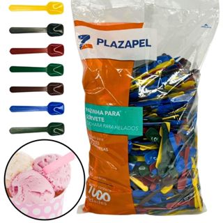 Pazinha Colher Pequena Plástico Resistente Sorvete Doce Sobremesa Concha Colorido Pacote 1000 em Oferta na Shopee