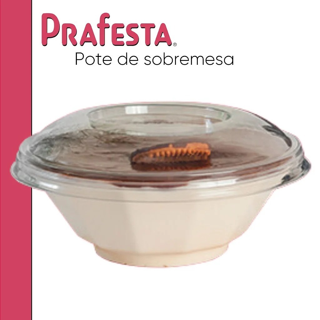 Pote de Sobremesa 150 ML, 250ml, 500 ML Prafesta Festa Pack