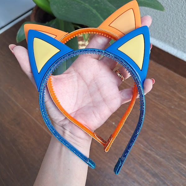Tiara infantil orelhinha Bluey ou Bingo - acessórios de cabelo infatil lúdico