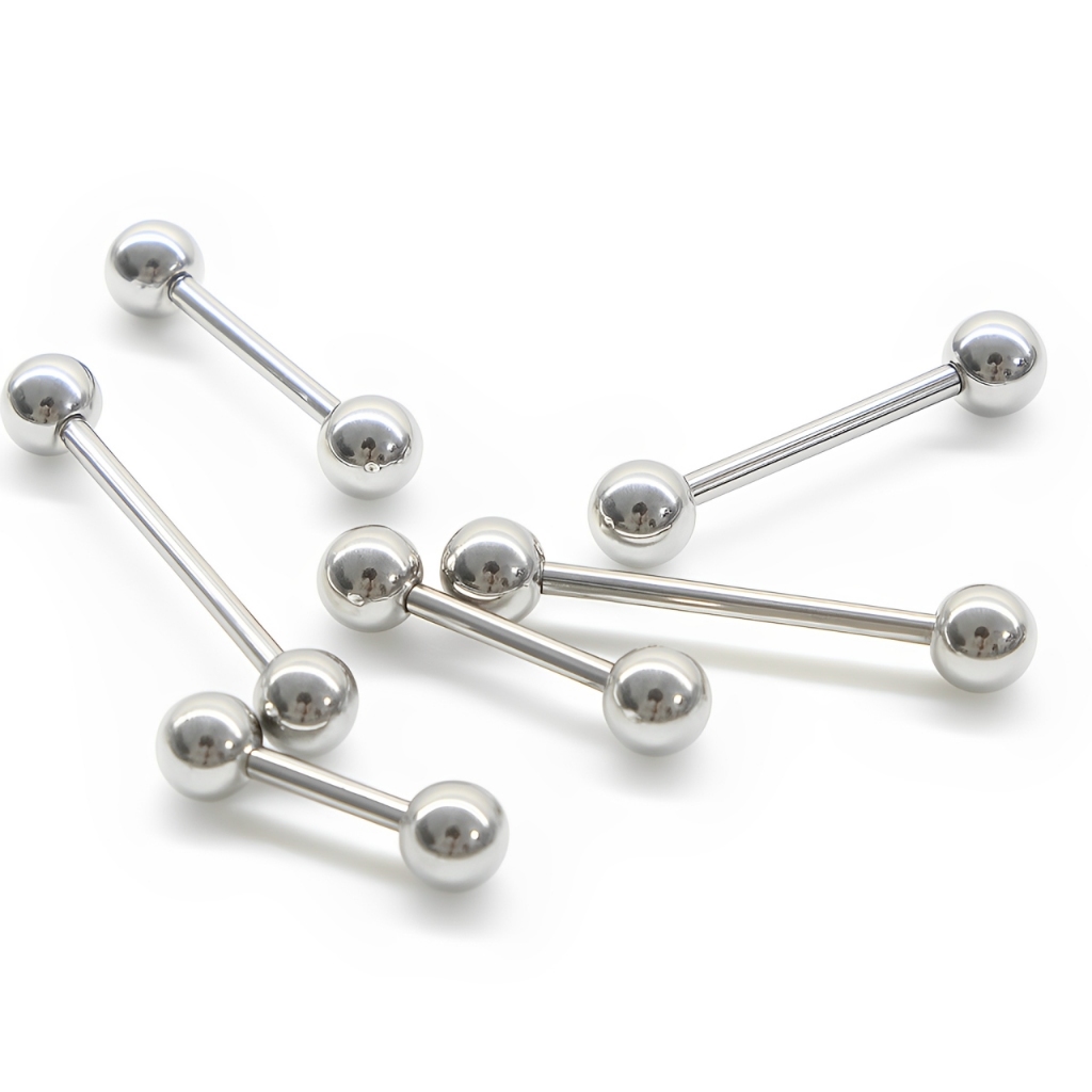 Piercing Reto Microbell Aço Cirúrgico para tragus, hélix, conch, mamilo 6mm ao 16mm - 1 Peça