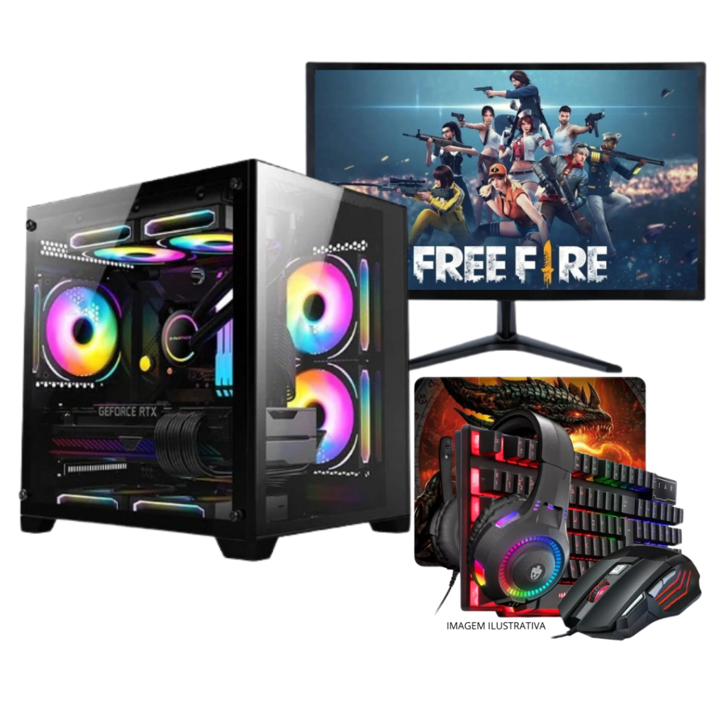 Computador gamer Aquário i7 placa de video Geforce 4GB/ SSD 1TB /16GB /Fonte 500W/Wifi/tela 20''