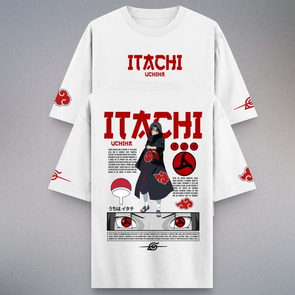 Ripfire Camiseta Oversized Itachi Uchiha Estilo Ninja & Streetwear