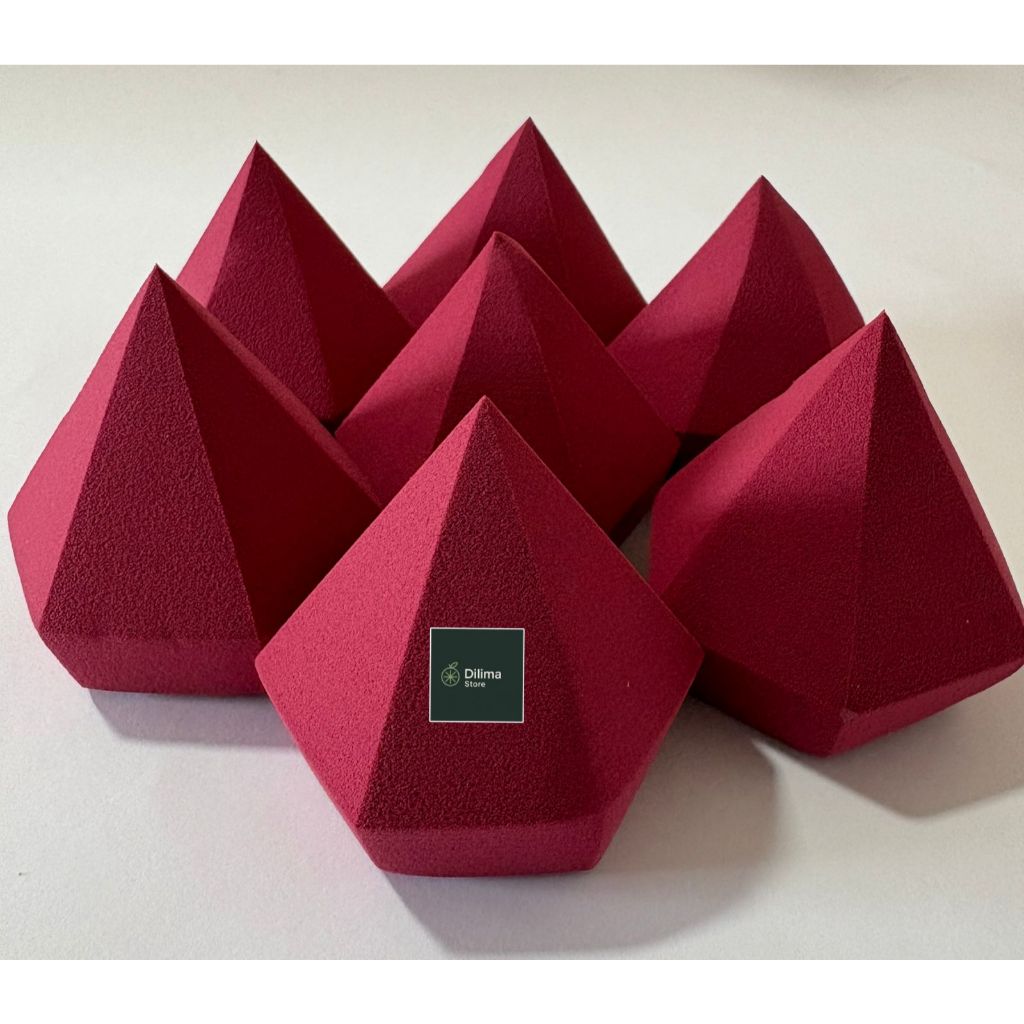 Esponja de Maquiagem Diamante Macia Marsala - Para aplicação de base, corretivo, Creme BB, blush em Oferta na Shopee