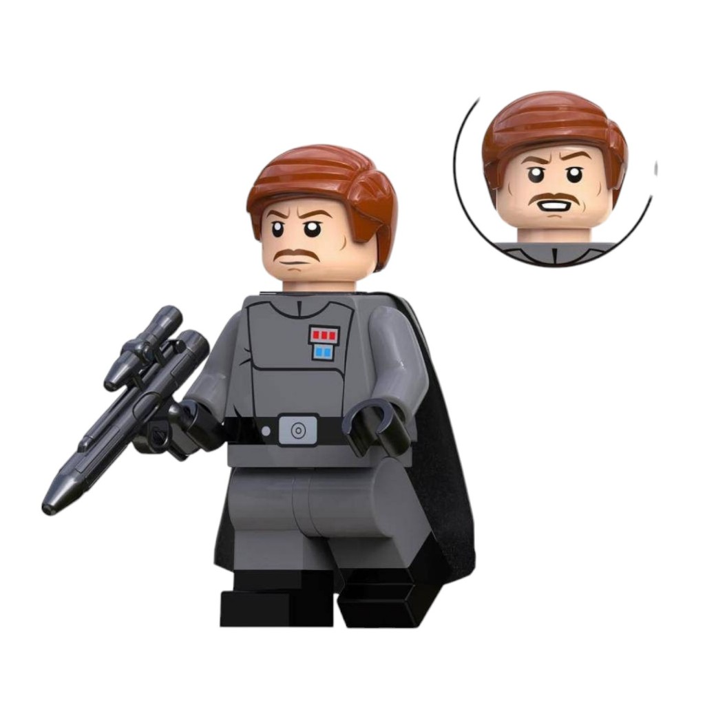 Wullf Yularen star wars figura ação boneco blocos general mandaloriano kenobi