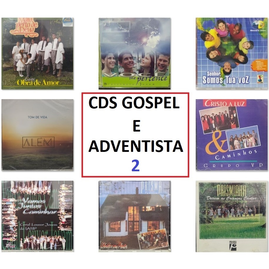 CDs GOSPEL e ADVENTISTA PRISMA BRASIL GRUPO VP TOM DE VIDA MINISTÉRIO JOVEM OBRA DE AMOR - RARIDADES 2