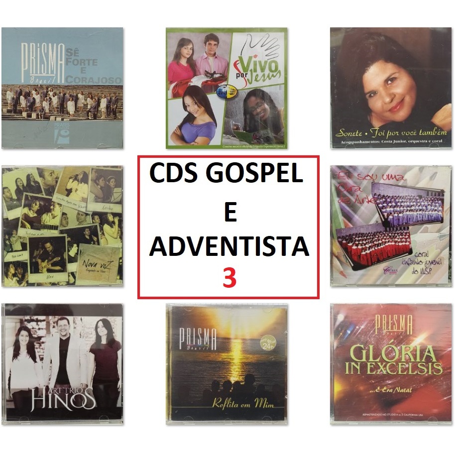 CDs GOSPEL e ADVENTISTA PRISMA BRASIL SONETE NOVA VOZ CORAL IASP ART TRIO - RARIDADES 3