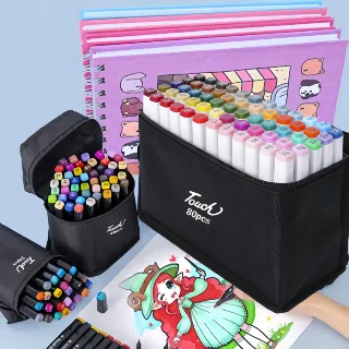 24/36/48/60/80 Cores Caneta Marcadora canetinhas coloridas Kit Com Ponta Dupla/marcador to...