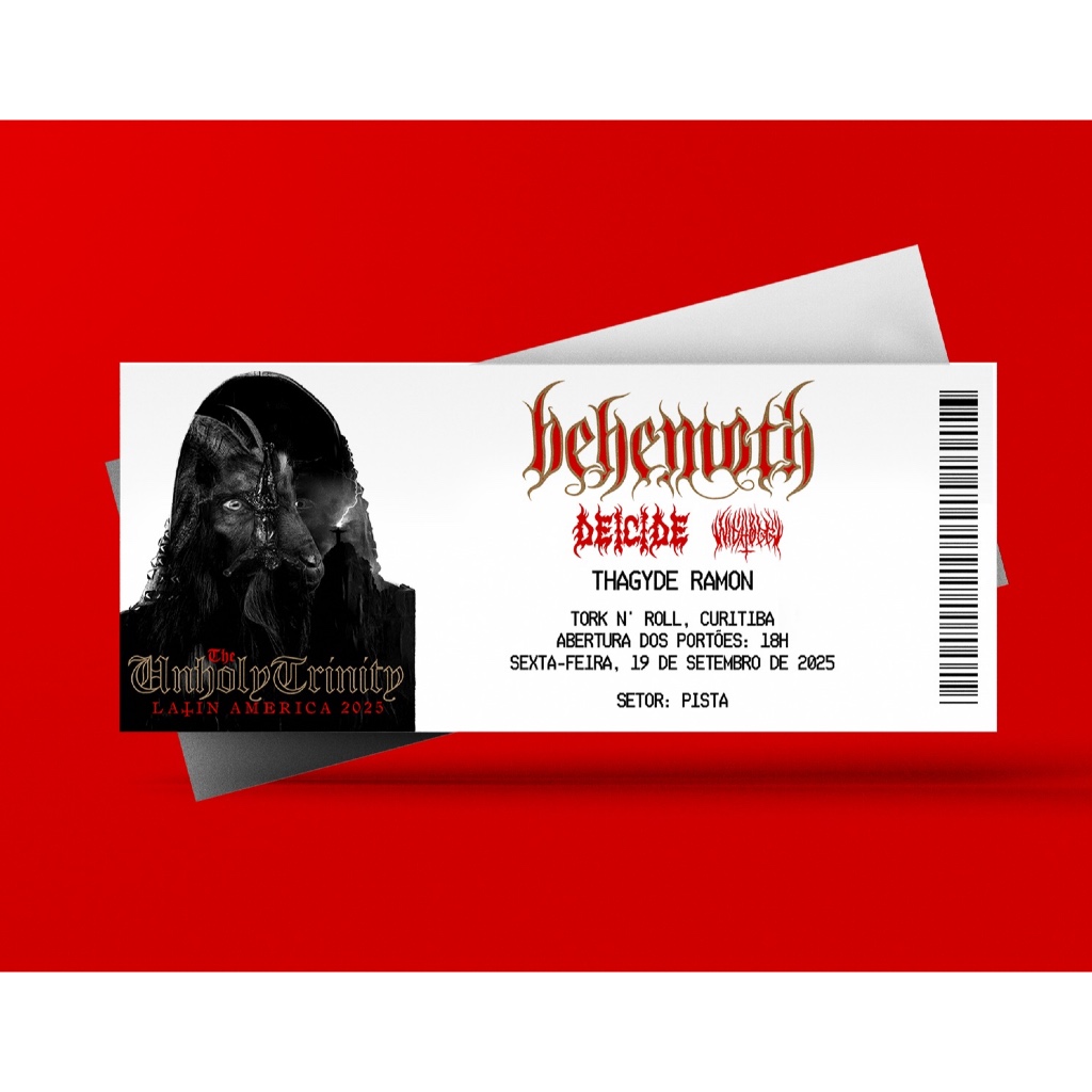 Ingresso Holográfico Personalizado Behemoth - Deicide