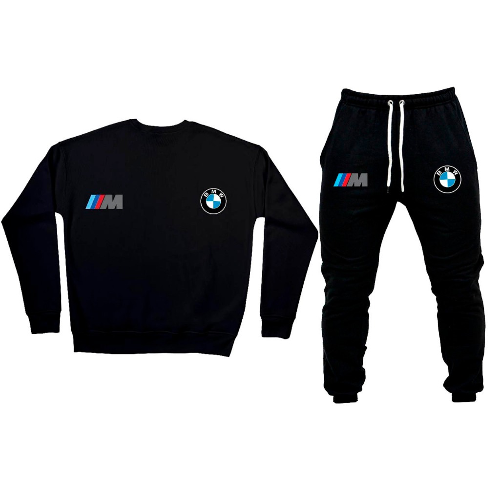 Conjunto De Moletom Masculino Calça Bolso e Blusa de Frio Careca Sem Capuz Lançamento BMW
