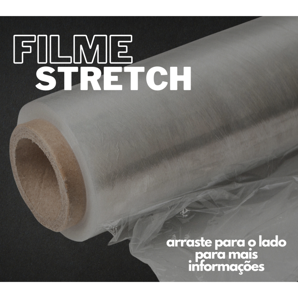 Bobina Filme Stretch Transparente 50CM 300 Metros