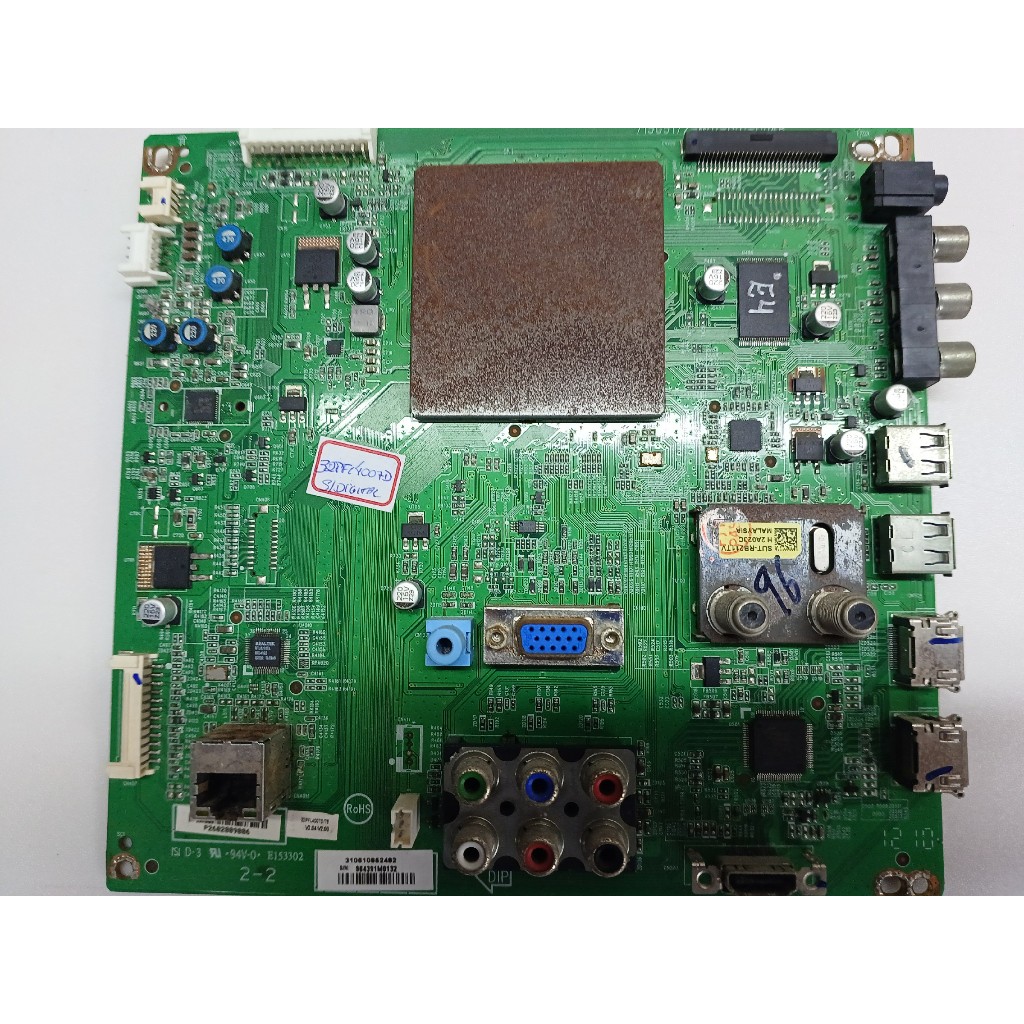 placa principal tv philips 32pfl4007d sem digital. leia