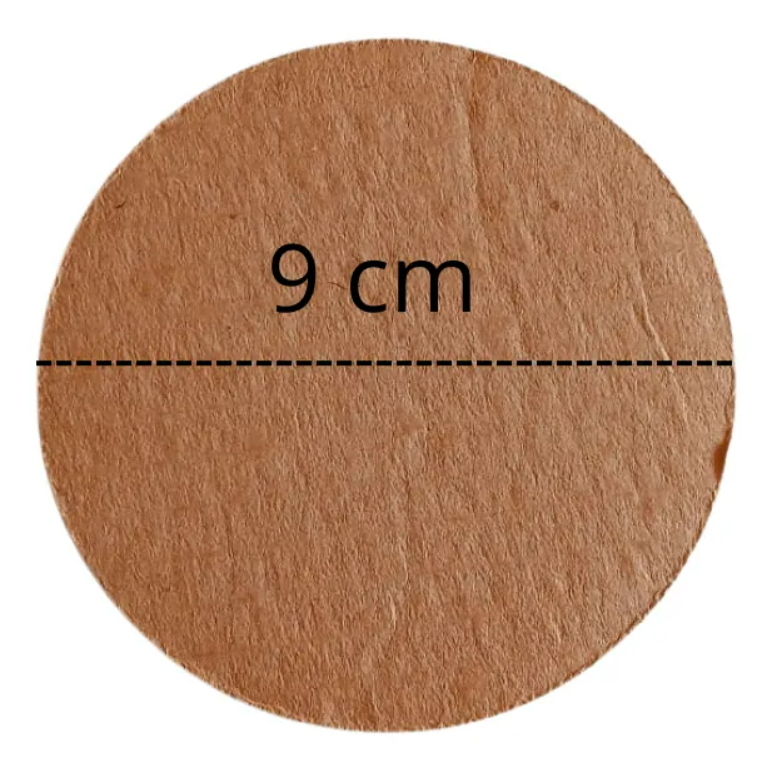 Disco Papelão 9x9cm - Pardo - 500 Unidades