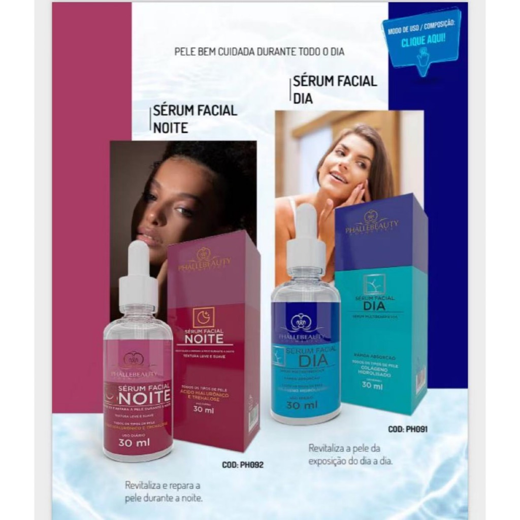 Sérum Facial: Dia e Noite (Phállebeauty Cosmetics)