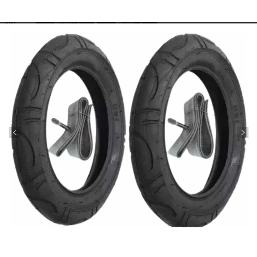 2 Pneus 12 Slick + 2 Câmaras De Ar 12-1/2 X 2-1/4 Freeskate