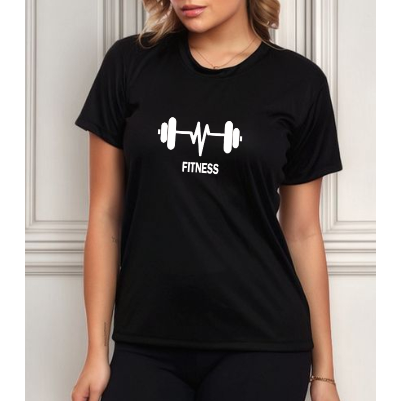 Camiseta Fitness Academia Treino  100% Algodão Haltere Batimento t-shirt básica promoção