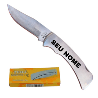Canivete Zebu Original Personalizado com Nome escolha o seu Zebu Barretos Inox em Oferta na Shopee