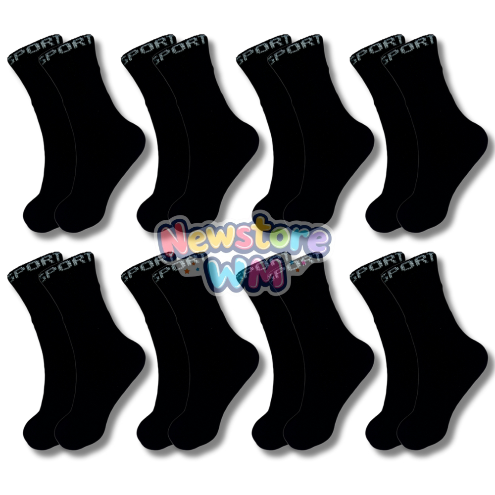 Kit 18 Pares Meia Sport Adulto Masculina Esportiva Alta Qualidade Cano Alto Algodão Grossa